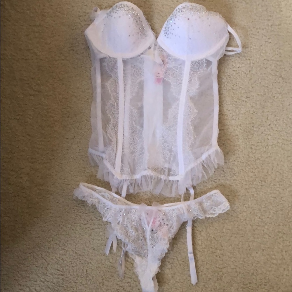 Victoria secret white lingerie set